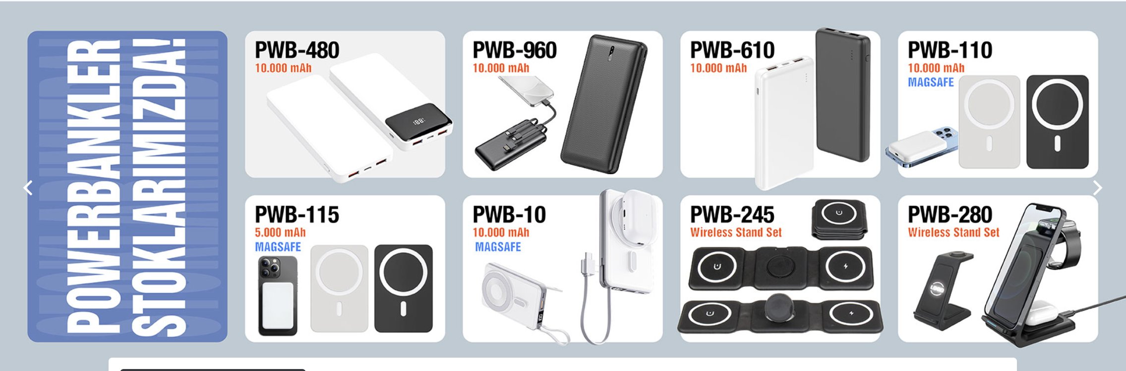 Powerbank Modelleri Stoklarımızda